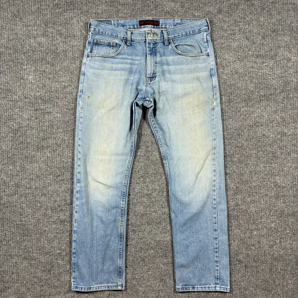 Lee Dungarees Mens Jeans Size 34x30 Blue Denim Vintage Slim Cotton Low Rise